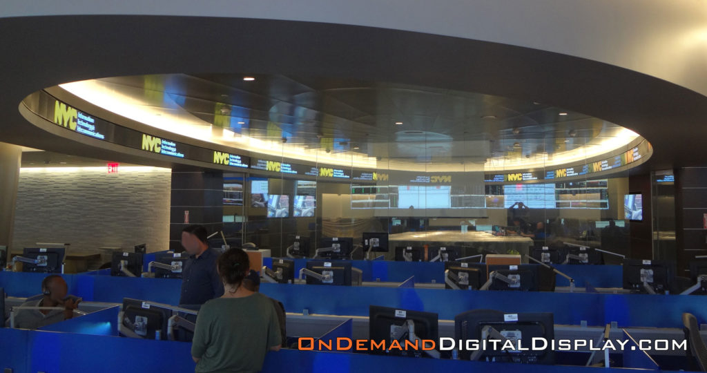 LED ticker display for network operations center